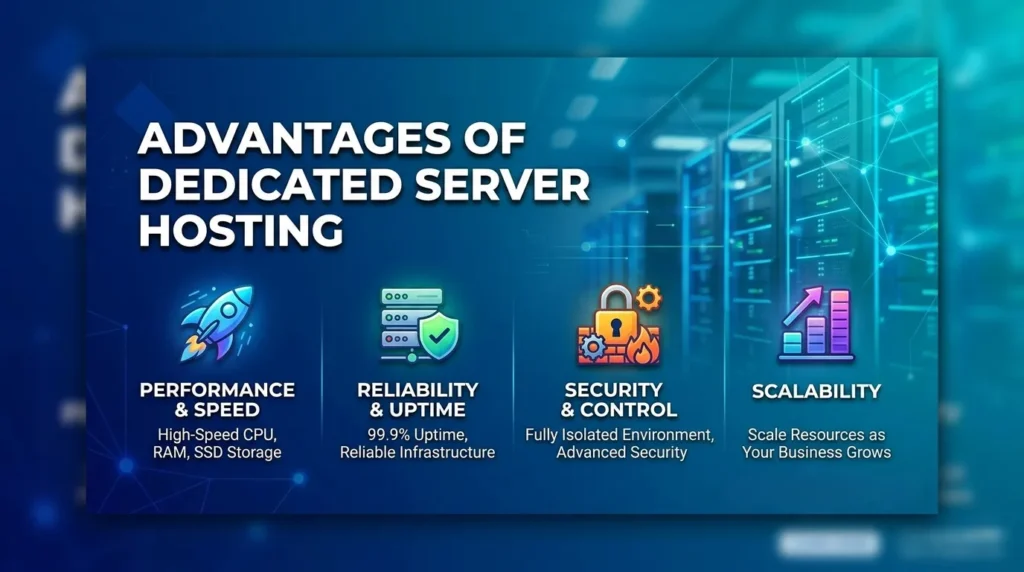 advantages of dedicated server hosting