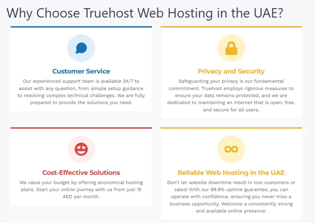 why choose Truehost web hosting in the UAE