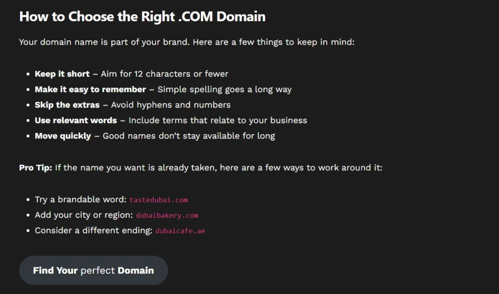 How to Choose the Right .COM Domain