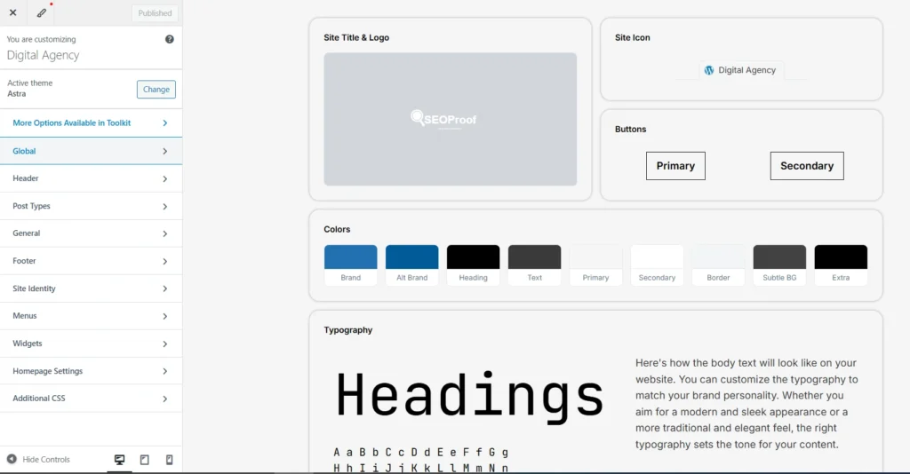customize theme