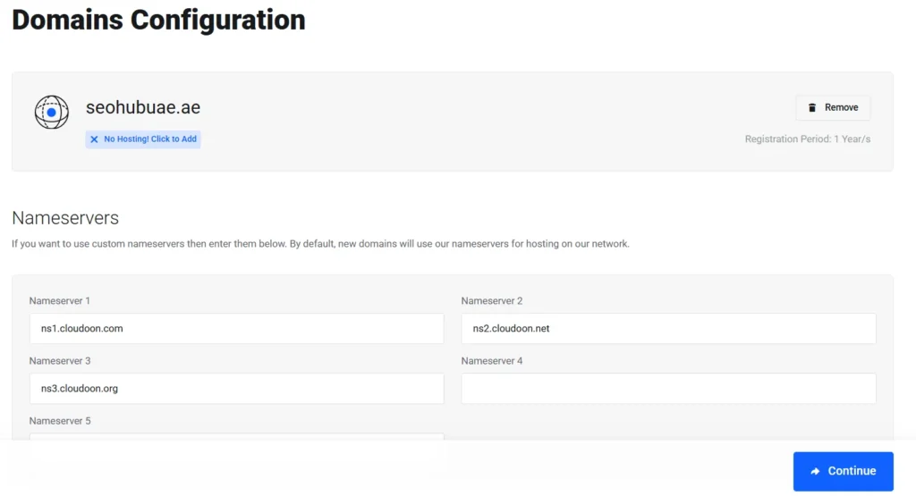 Domains Configuration