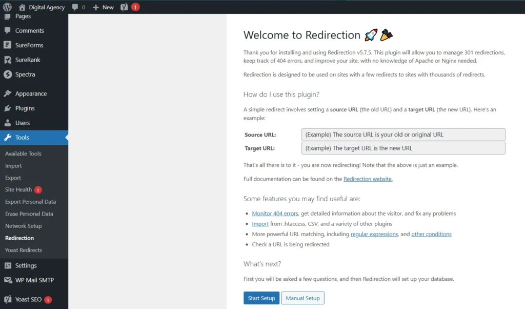 Welcome to Redirection
Thank you for installing and using Redirection v5.7.5.