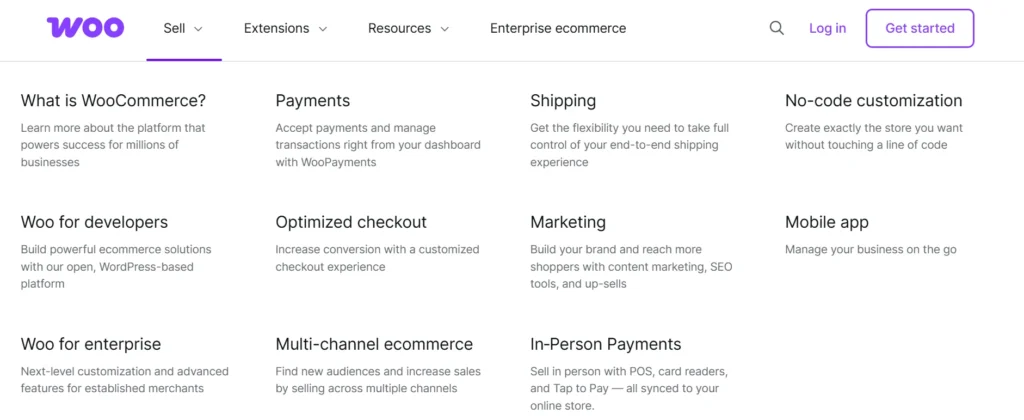 woocommerce features