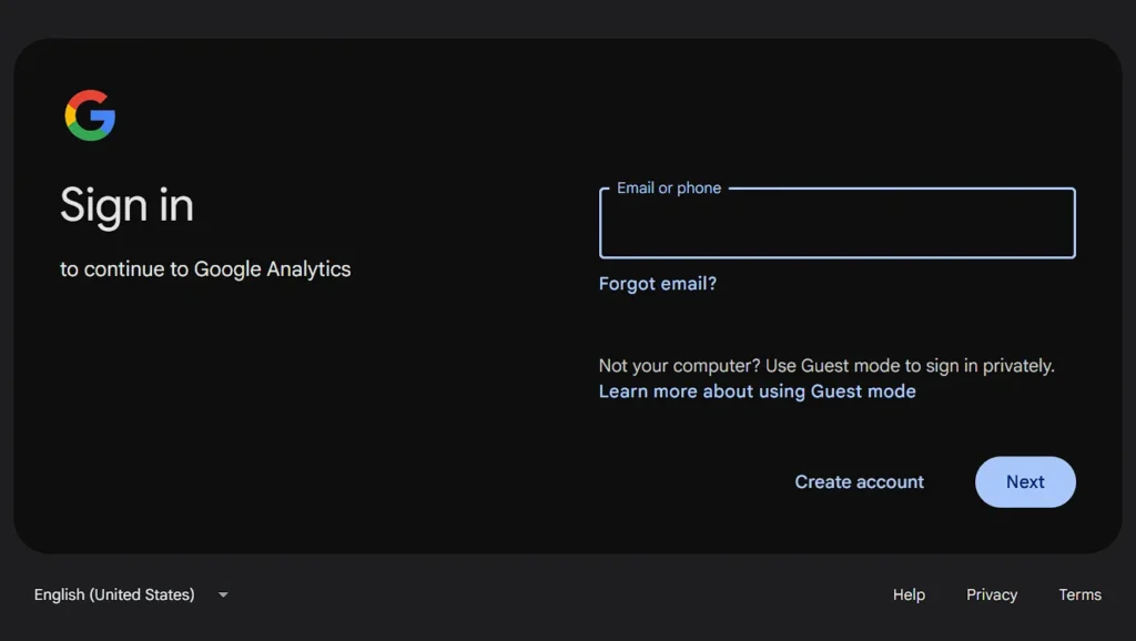 Sign in
to continue to Google Analytics