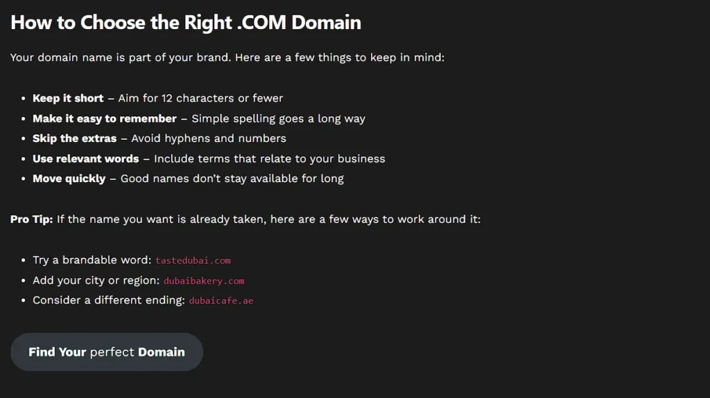 How to Choose the Right .COM Domain