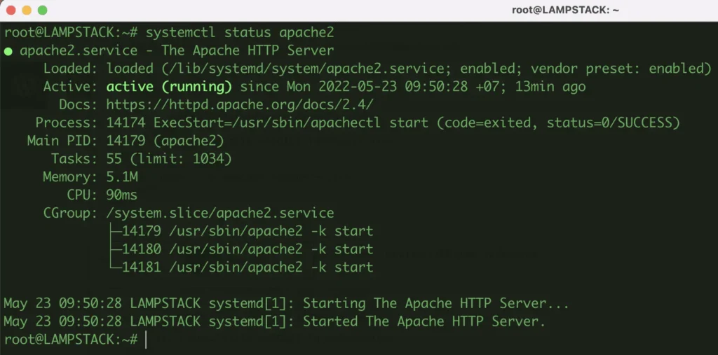 install lampstack install apache