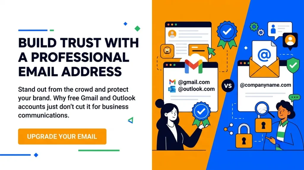 Why Free Gmail and Outlook Do Not Count as Business Email