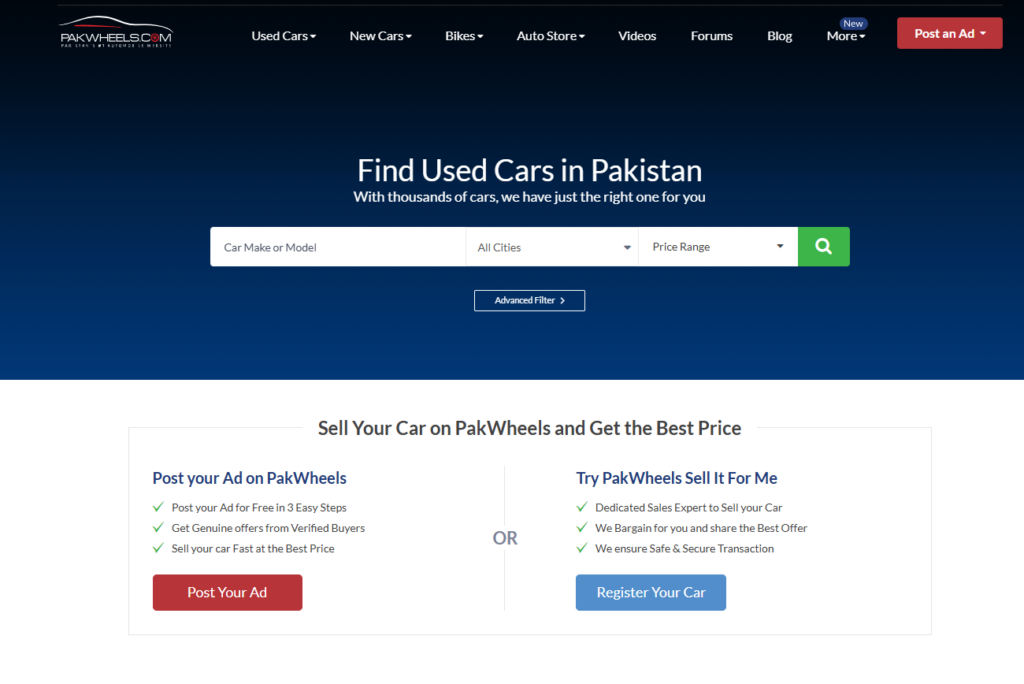 PakWheels is Pakistan’s leading automotive portal