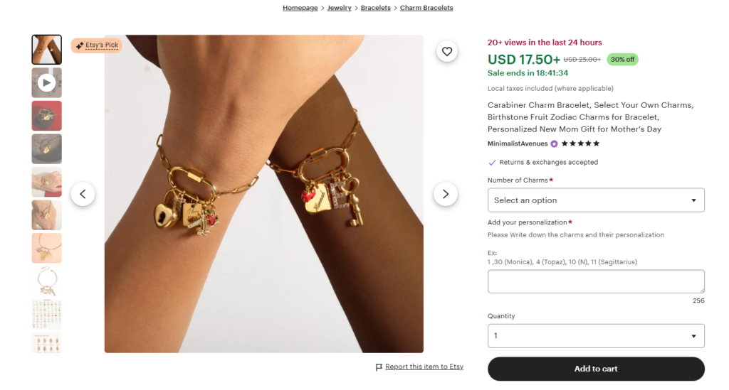 Product Listing on etsy in pakistan