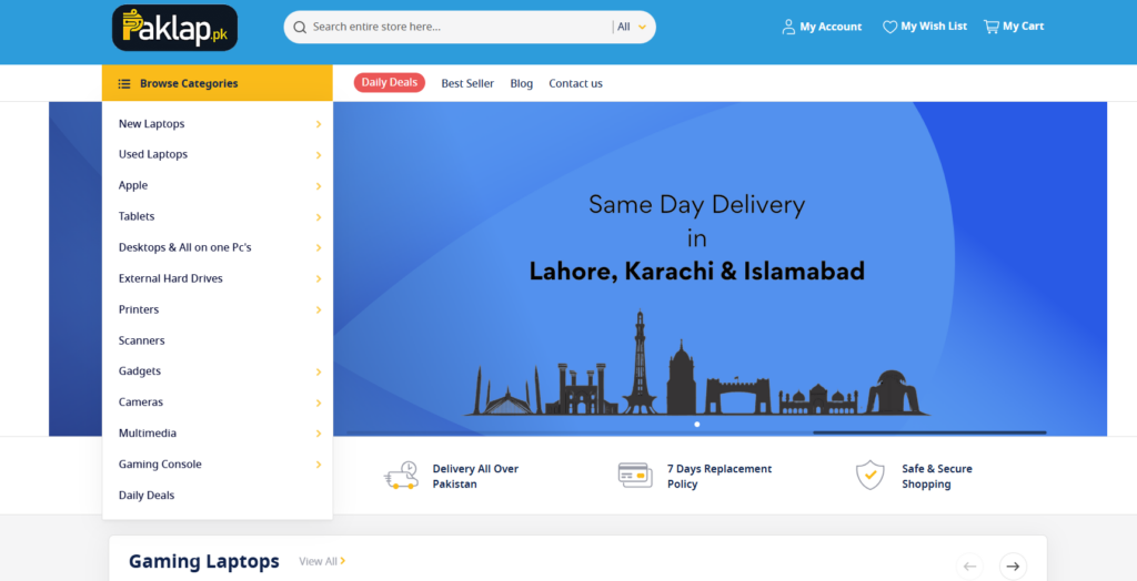 Paklap caters to buyers seeking both new and refurbished laptops, offering a professional platform for sellers.