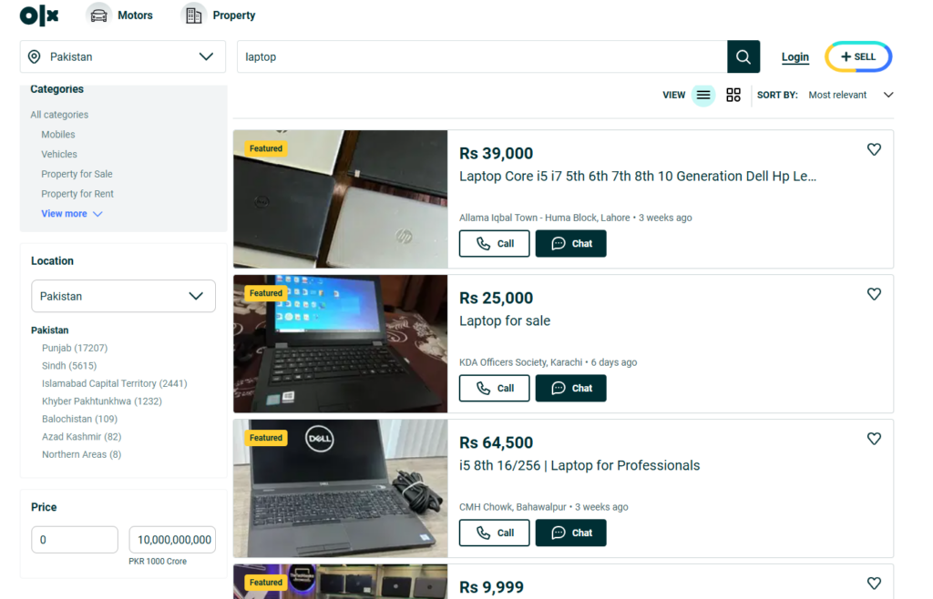 OLX is a go-to for selling used goods, including laptops, with a focus on local buyers. It’s perfect for quick, hassle-free sales.