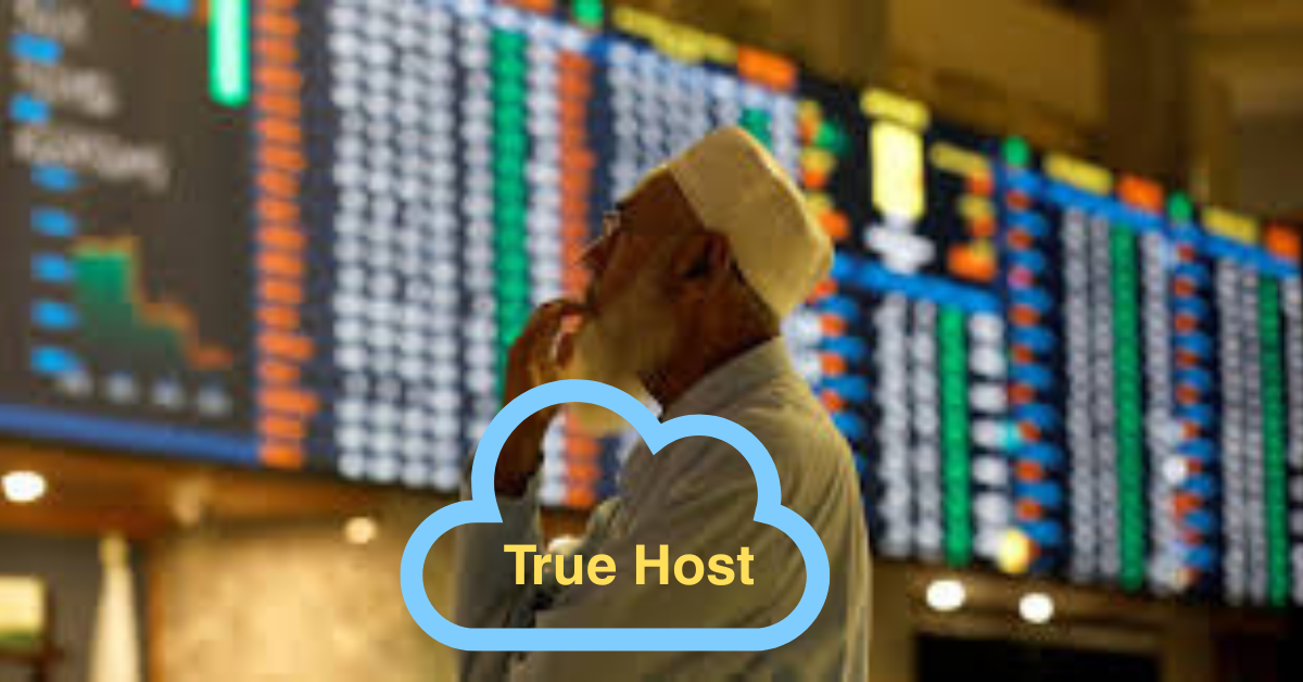 A man looking at stock exchange listings board