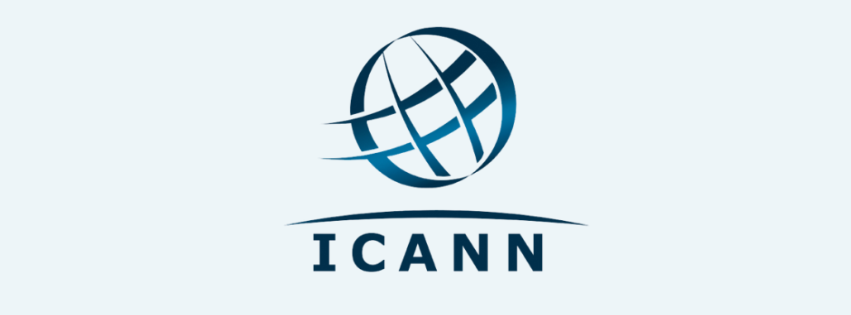 ICANN logo, regulats assigned domain names hence looking to deal with .zip domains phishing