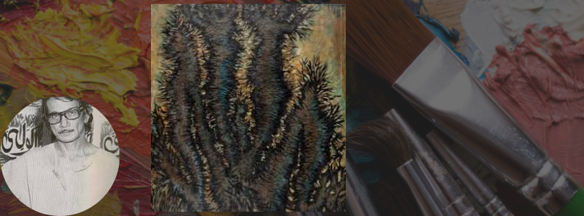Sadequain's picture and his cactus painting
