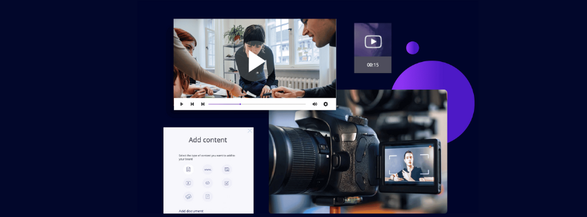 People filming and online class hence creating online course