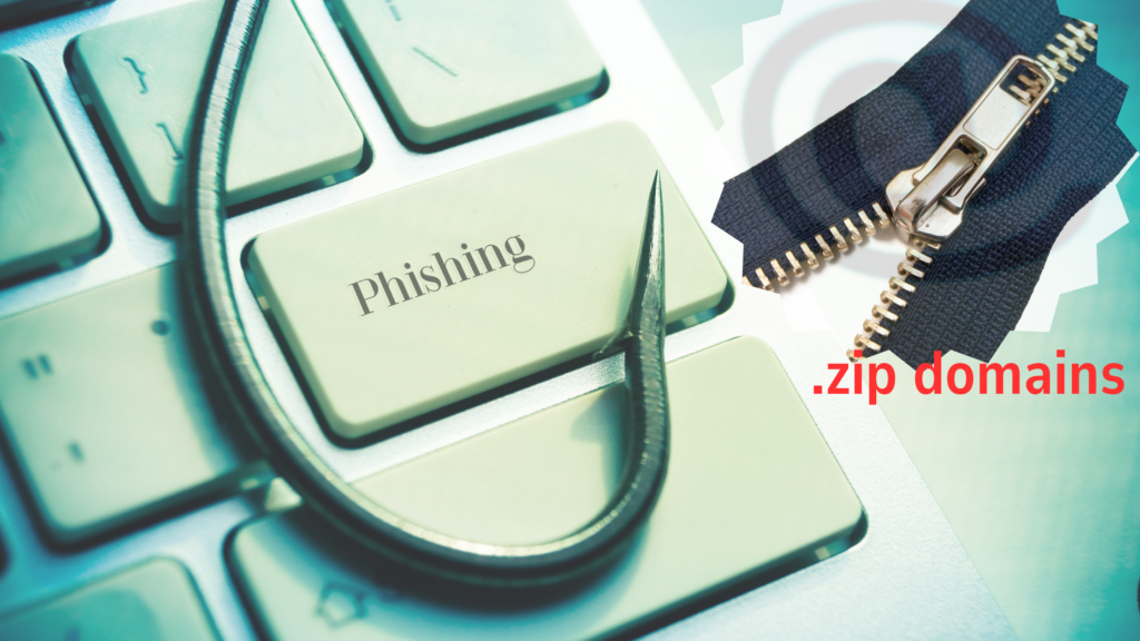 A zip picture, and a phishing graphic hence giveing the impression on .zip domain phishing