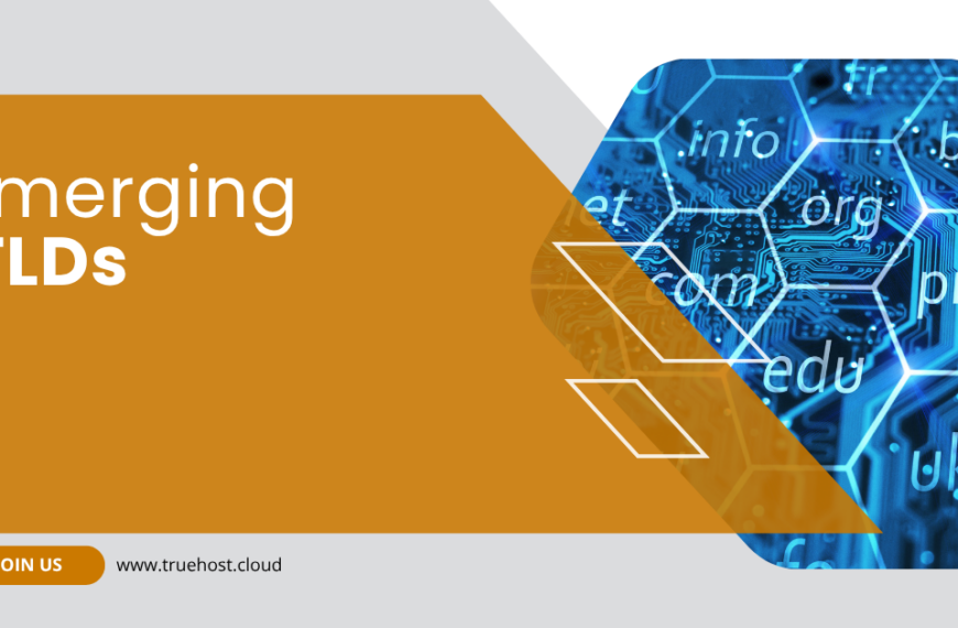 several tlds in hexagons and the title emerging tlds