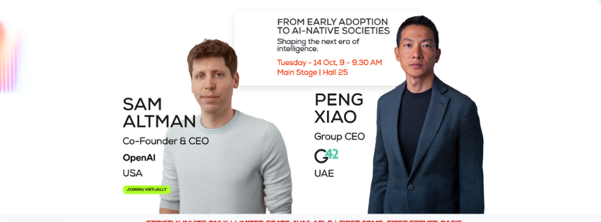 Sam altman, open ai ceo and peng xiao, the Group ceo