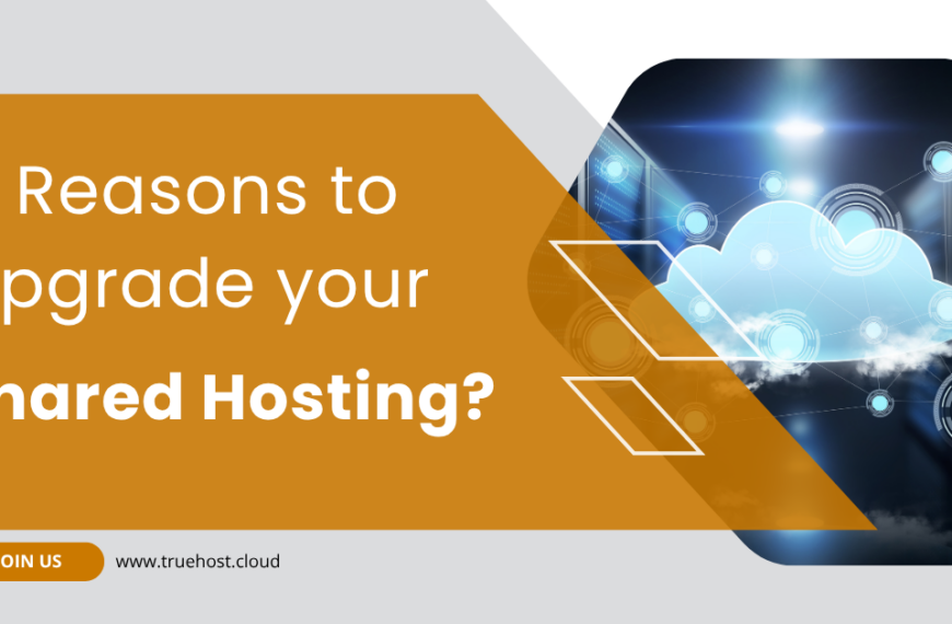 a hosting graphic and the title 5 reasons to upgrade your shared hosting