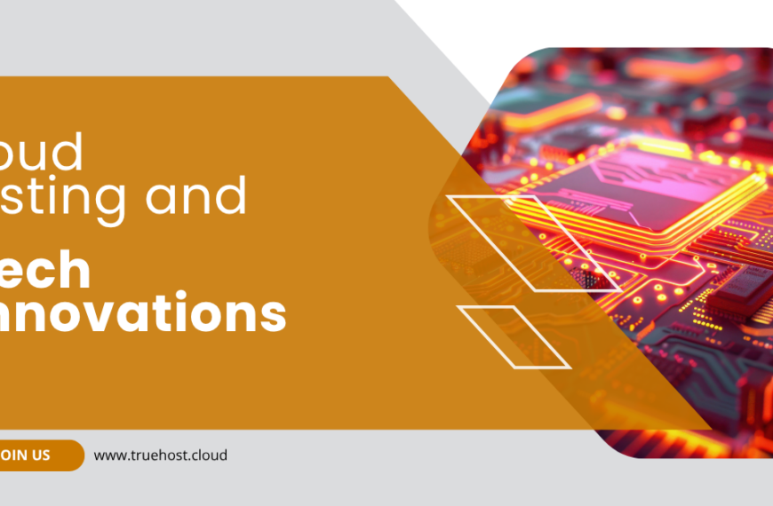 the technology of chips in a graphic and the title cloud hosting and tech innovations