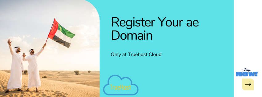 the cta to buy ae domains with truehost cloud