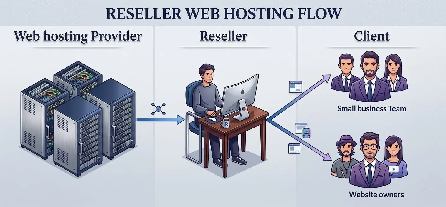 reseller web hosting flow